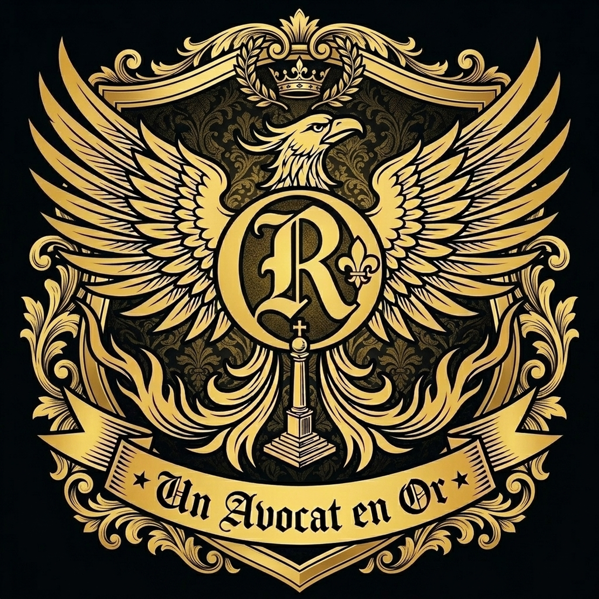 Un Avocat en Or — Blason officiel